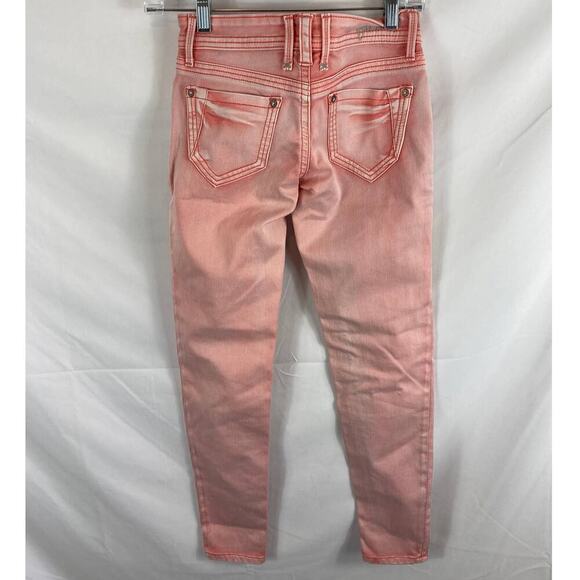 Hydraulic Bailey Pink Skinny Jeans 5 Pocket 1/2 - Picture 3 of 3
